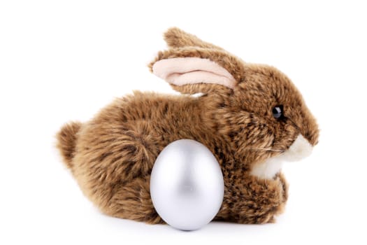 Sugar bunny and easter egg. Isolated on a white background.