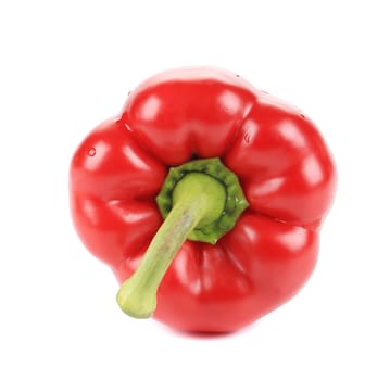 Red bell pepper. Isolated on a white background.