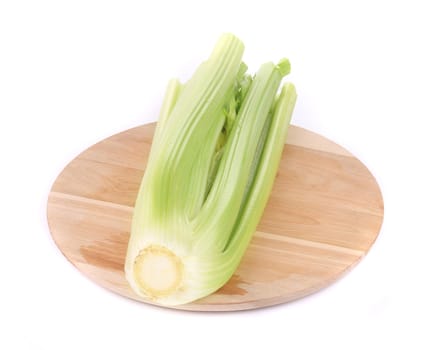 Stump of celery. Isolated on a white background.