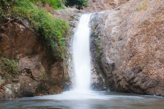 Beautiful waterfall in Chae Son National Park, Thailand