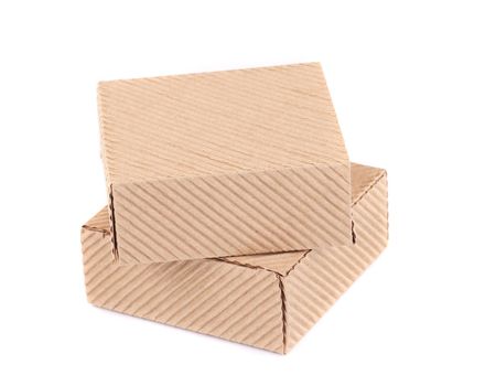 Cardboard boxes. Isolated on a white background.