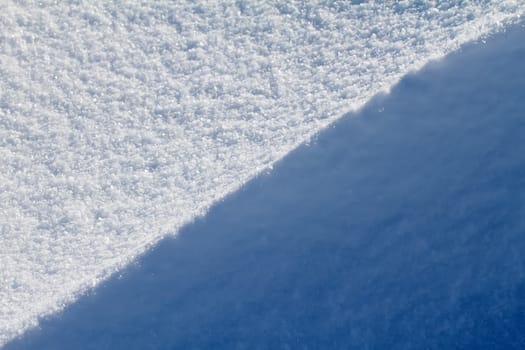 snow cover in the spring on a bright sun