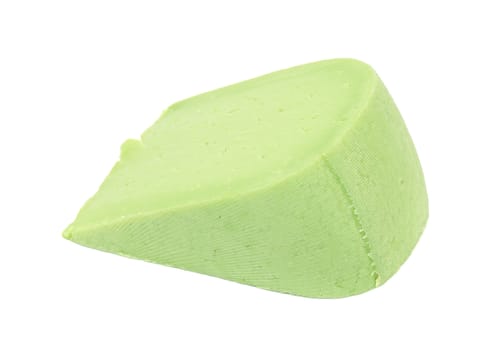 Green cheese. Isolated on a white background.