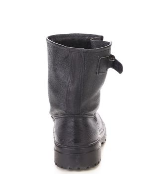 Black man boots. Isolated on a white background.
