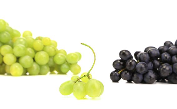 Ripe grapes. Isolated on a white background.