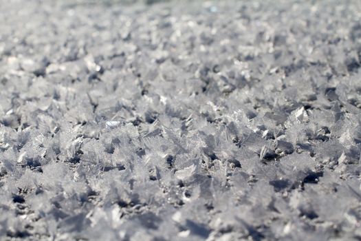 patterns on sea ice in a hard frost