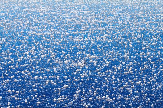 patterns on sea ice in a hard frost