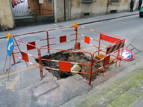 work in progress carefully circumscribed to road safety