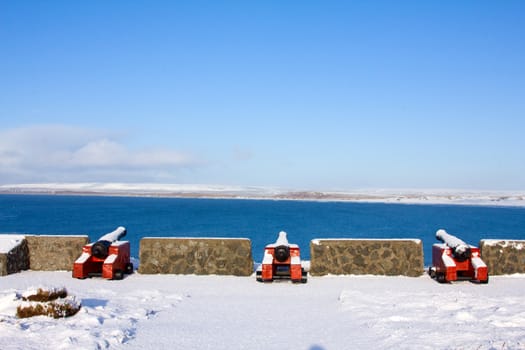 cannons from the ship  of Vitus Bering