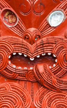 Beautiful maori carving. Rotorua, New Zealand