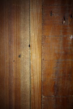 Closeup of wooden boards on wall