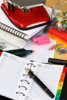 Office stationery close up shallow dof