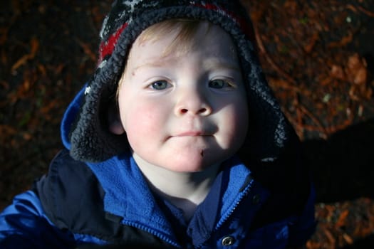 Boy looking into lens