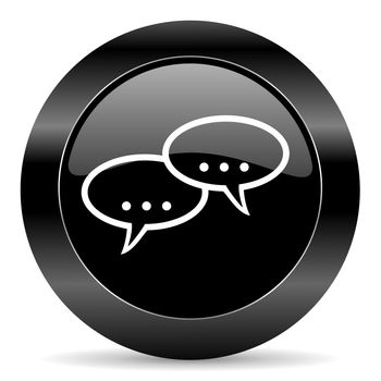 black circle web button on white background