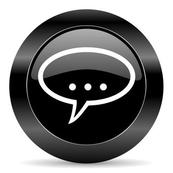 black circle web button on white background