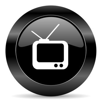 black circle web button on white background