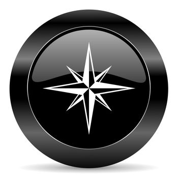 black circle web button on white background