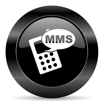 black circle web button on white background