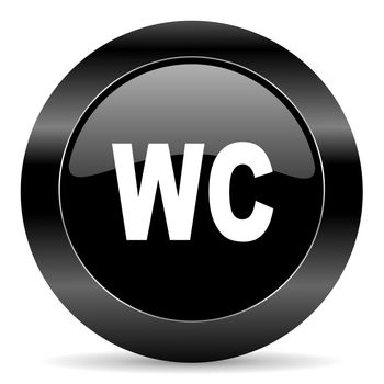 black circle web button on white background