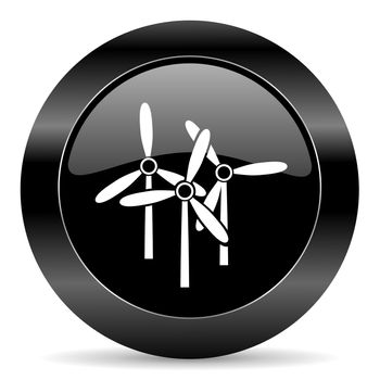 black circle web button on white background