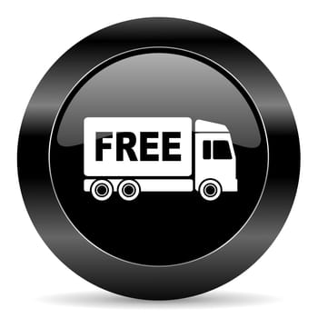 black circle web button on white background