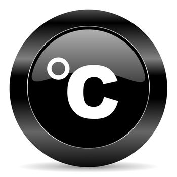 black circle web button on white background