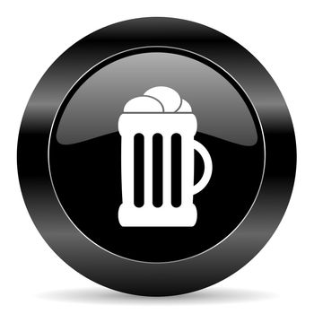 black circle web button on white background
