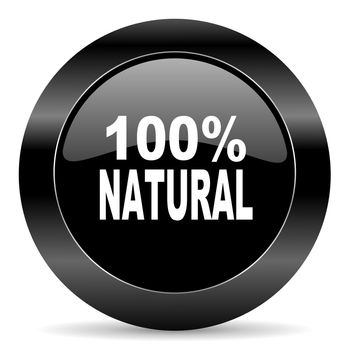 black circle web button on white background