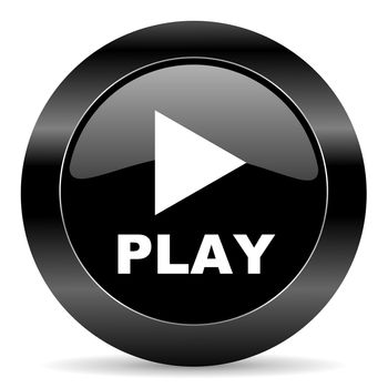 black circle web button on white background