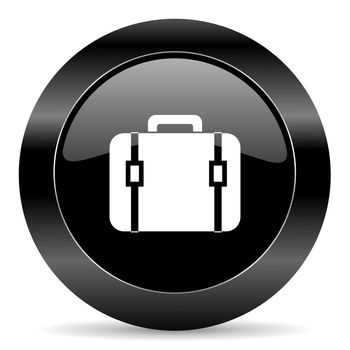 black circle web button on white background
