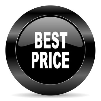 black circle web button on white background
