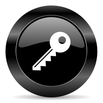 black circle web button on white background