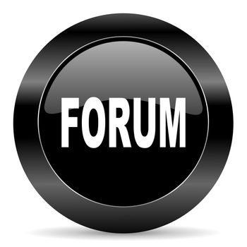 black circle web button on white background