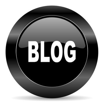 black circle web button on white background