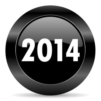 black circle web button on white background