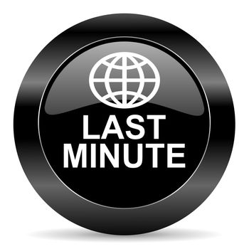 black circle web button on white background