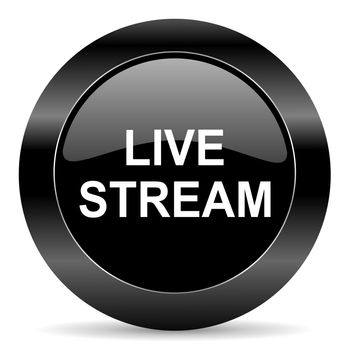 black circle web button on white background