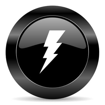 black circle web button on white background