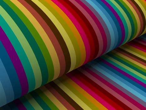 3d abstract colorful lines with folding paper side angle