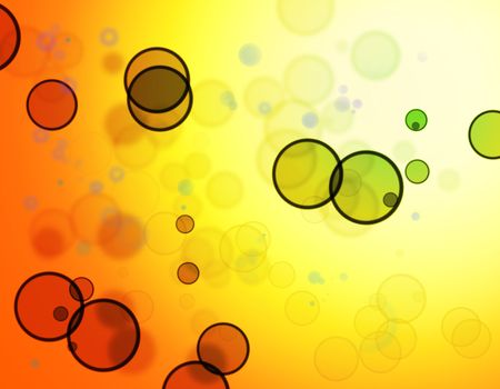 Circles on yellow tone background