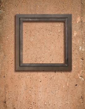 Concrete texture with a lot of details and wooden frame