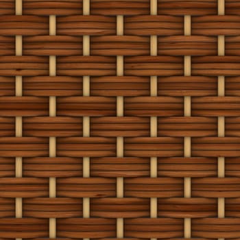 Abstract decorative wooden textured basket weaving. 3D image