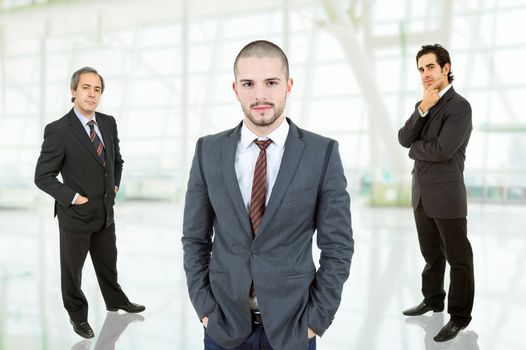 three business men portrait at the office