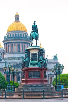 Isaac's Cathedral in St. Petersburg in the afternoon