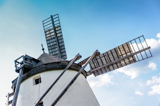 Windmill against blue Sky taken in Retz, Lower Austria