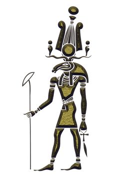 Image of the Khensu - God of ancient Egypt. Khensu is an Ancient Egyptian god whose main role was associated with the moon.