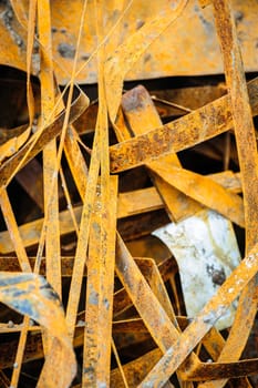 heap of random rusty grungy metal-scrap