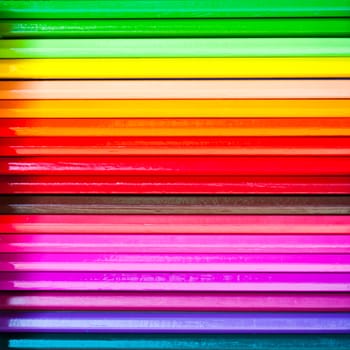 Background of colored wood pencils