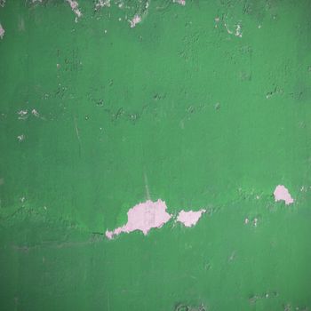 Grunge green wall for background