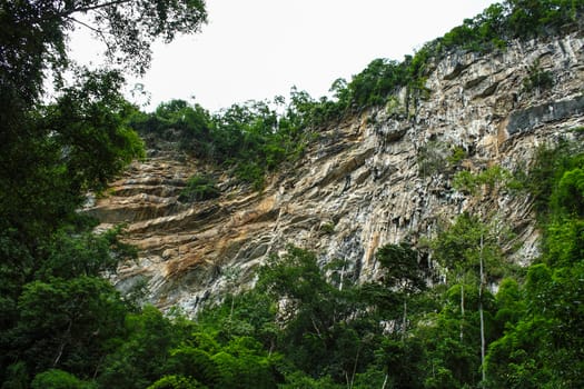 Cliff in the forest at umphang, thailand
